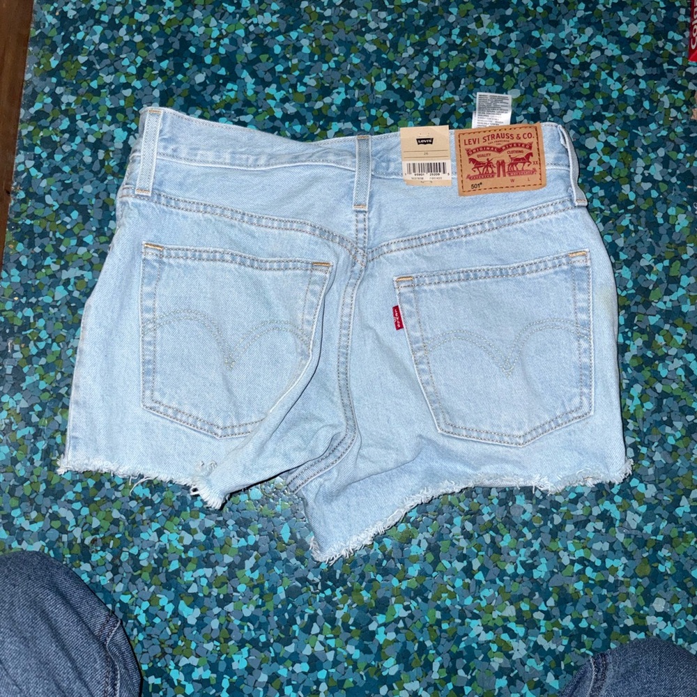 Levi's Light Blue 501 Cutoff Denim Shorts New with tags! - Picture 2 of 3